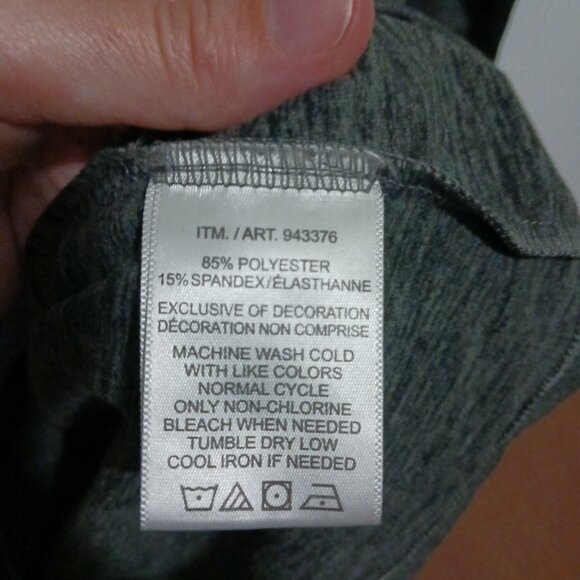 Kirkland Signature Gray 3/4 Zip Active Sweater with Thumbholes Women's Size S/P - Picture 4 of 4